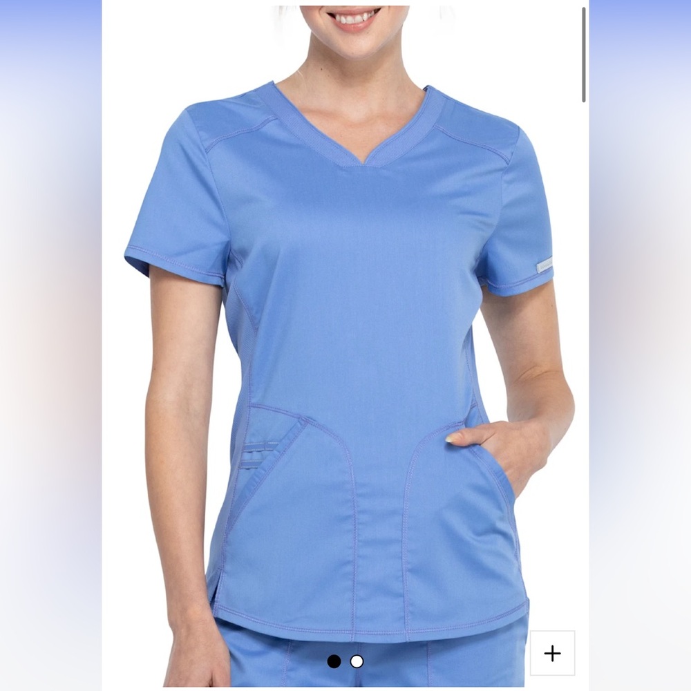 Cherokee Women's Scrub Top - Ciel Blue
